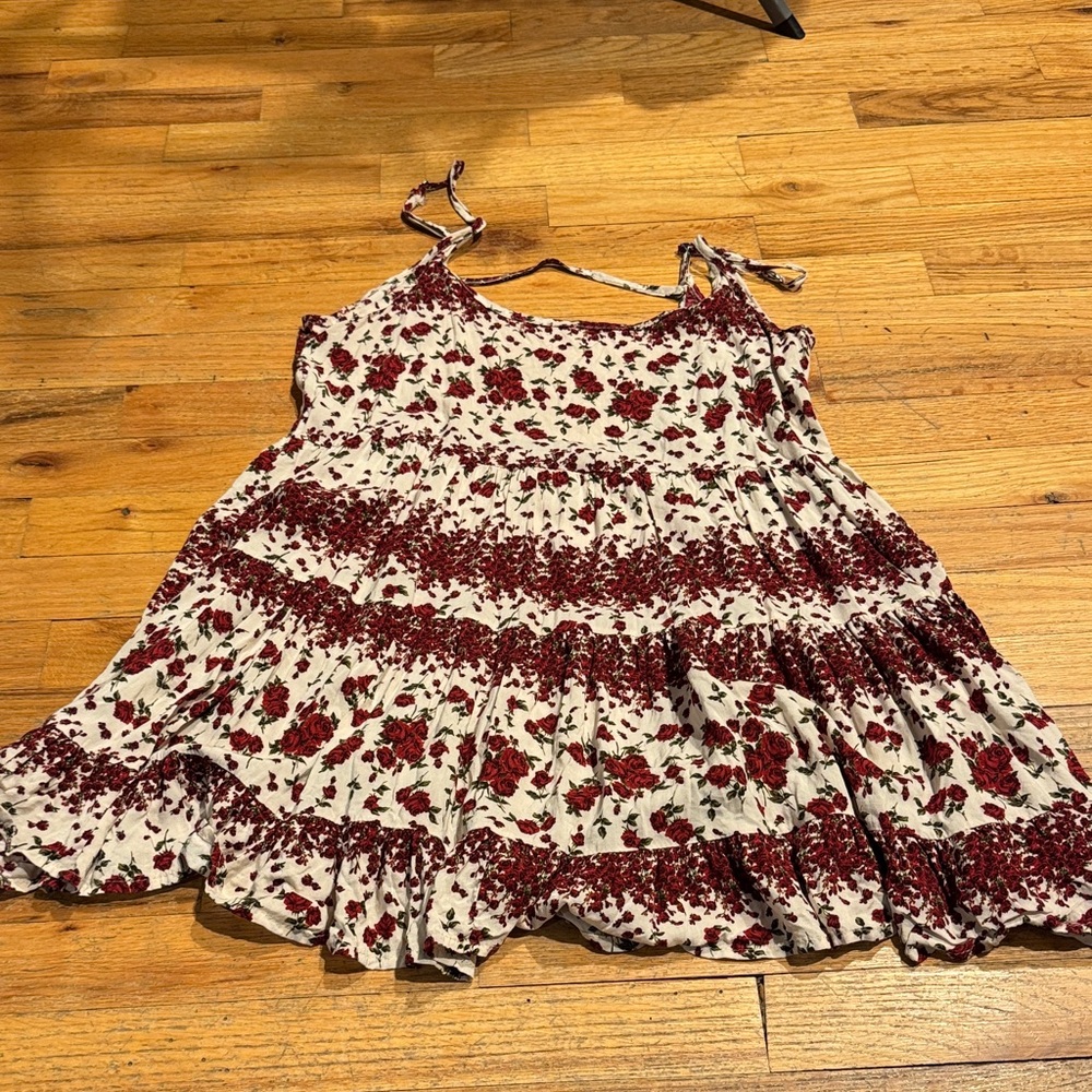 Rose pattern tank dress